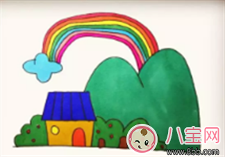 寶寶簡(jiǎn)筆畫彩虹屋 這樣畫景色系列彩虹屋 寶寶簡(jiǎn)筆畫彩虹屋 這樣畫景色系列彩虹屋