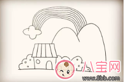 寶寶簡(jiǎn)筆畫彩虹屋 這樣畫景色系列彩虹屋 寶寶簡(jiǎn)筆畫彩虹屋 這樣畫景色系列彩虹屋