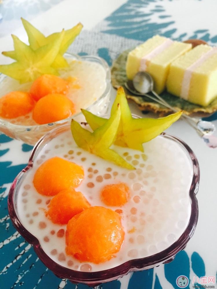 秋燥降火自制椰汁木瓜西米露 媽媽寶寶都愛吃！