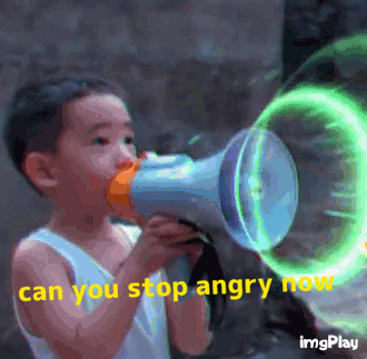 小小春表情包動圖 jasper表情包大喇叭can u stop angry now