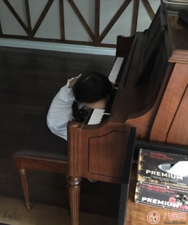 小泡芙彈琴與哥哥合奏做什么 小泡芙彈琴照片有哪些