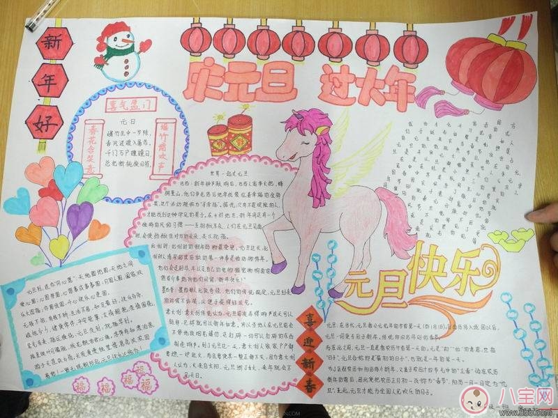 2018慶元旦手抄報(bào) 歡慶元旦手抄報(bào)素材