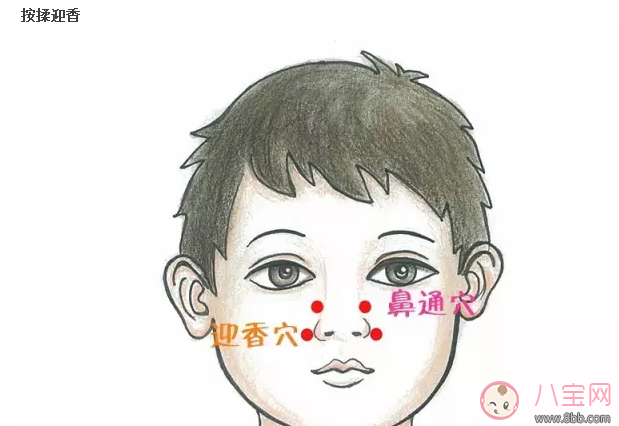 寶寶鼻塞不通氣怎么辦 寶寶鼻子不通氣推拿圖解