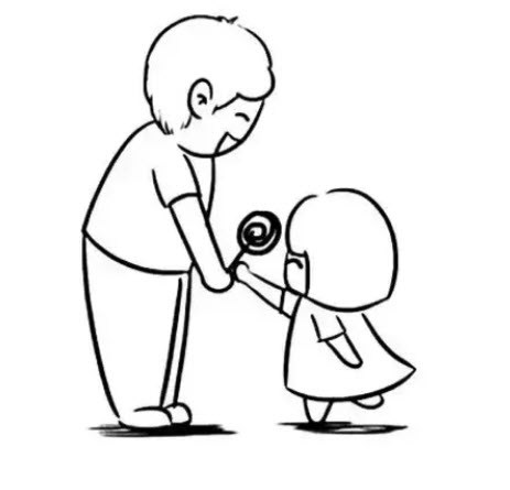 幼兒園父親節(jié)簡筆畫 爸爸和寶寶一起的簡筆畫圖片素材