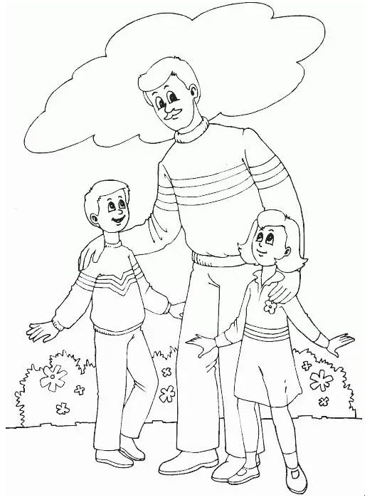 幼兒園父親節(jié)簡筆畫 爸爸和寶寶一起的簡筆畫圖片素材