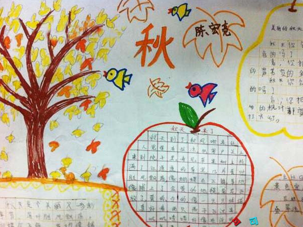 秋天的樹葉主題手抄報 秋葉主題手抄報大全2018