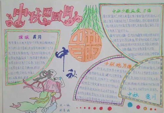 八月十五的手抄報(bào) 中秋節(jié)手抄報(bào)簡(jiǎn)單字少怎么做