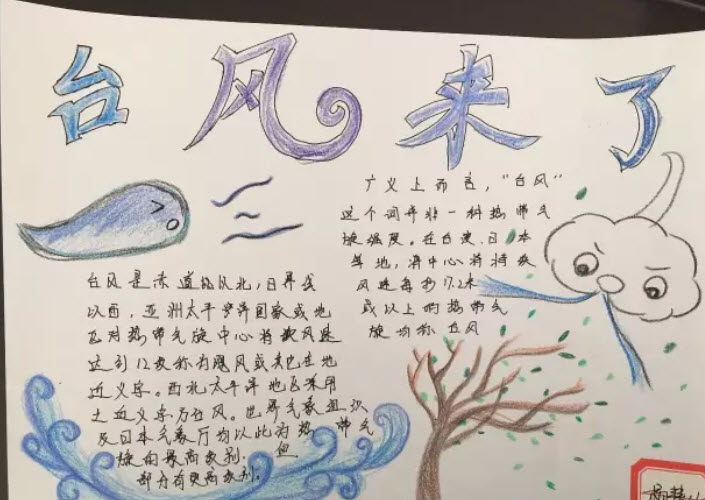 防臺風山竹手抄報圖片 關于臺風山竹手抄報內容