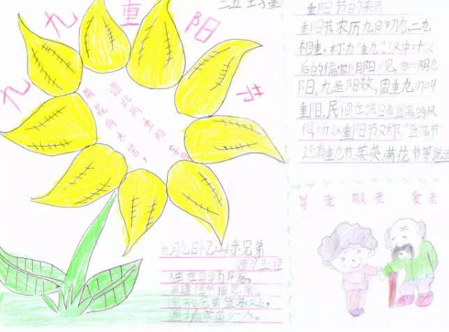 2018重陽節(jié)手抄報(bào)圖片大全 重陽節(jié)手抄報(bào)素材內(nèi)容文字