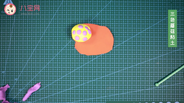 三色蘑菇粘土視頻  三色蘑菇粘土步驟圖