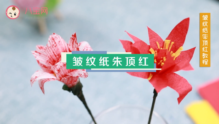 皺紋紙朱頂紅視頻教程 皺紋紙朱頂紅制作方法