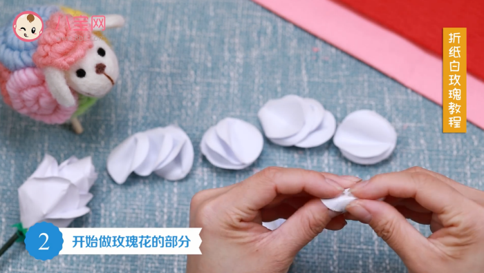 白玫瑰折紙視頻教程 白玫瑰折紙步驟圖