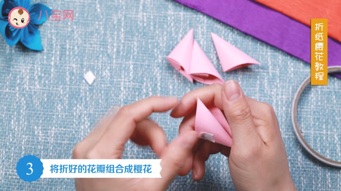 櫻花折紙視頻教程 櫻花折紙制作圖解 櫻花折紙視頻教程 櫻花折紙制作圖解