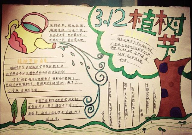 2019幼兒園植樹節手抄報圖片 植樹節手抄報素材資料 2019幼兒園植樹節手抄報圖片 植樹節手抄報素材資料