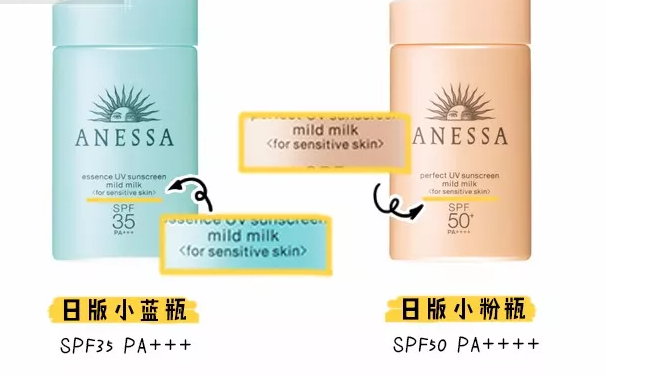 安耐曬藍瓶和粉瓶哪個防曬黑 日版安熱沙藍瓶和粉瓶成分對比 安耐曬藍瓶和粉瓶哪個防曬黑 日版安熱沙藍瓶和粉瓶成分對比