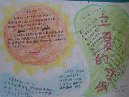 小學生立夏手抄報2019 立夏節氣手抄報模板