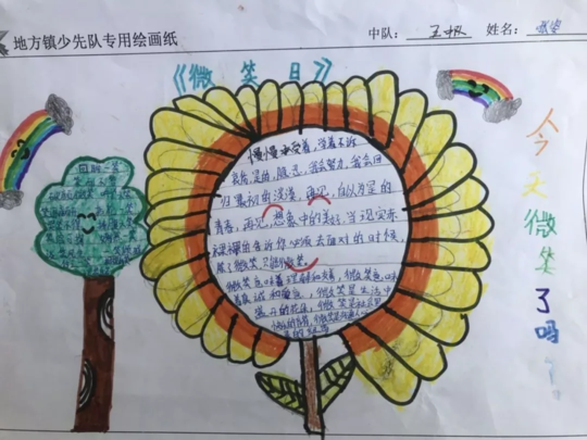 2019世界微笑日手抄報圖片模板 世界微笑日手抄報素材