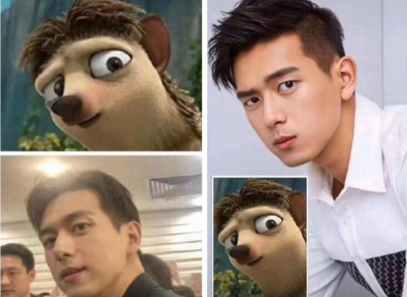 李現撞臉冰河世紀鼴鼠對比照 二次元李現表情包大全