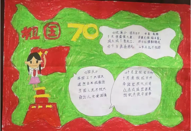 2019慶祝祖國70周年華誕手抄報(bào)簡單漂亮 慶祝祖國70周年手抄報(bào)模板精選