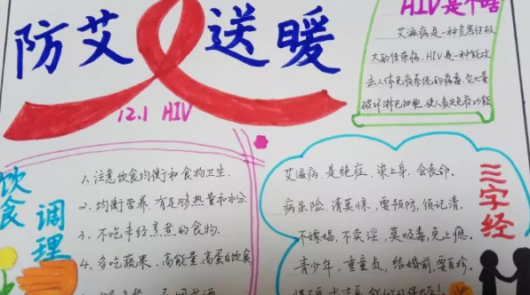世界艾滋病日手抄報圖片 簡單漂亮艾滋病日手抄報模板 世界艾滋病日手抄報圖片 簡單漂亮艾滋病日手抄報模板