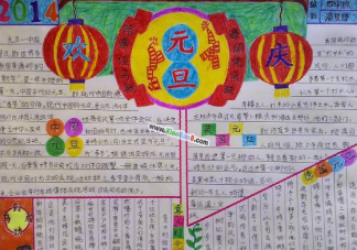 2020元旦節簡單漂亮手抄報大全 元旦節手抄報內容資料圖片素材