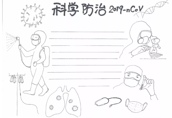 新型冠狀病毒手抄報模板 預(yù)防肺炎的簡單手抄報大全