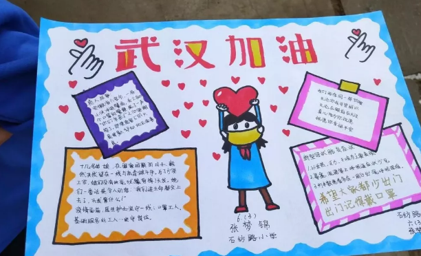 武漢加油中國加油手抄報圖片大全 武漢加油手抄報內(nèi)容