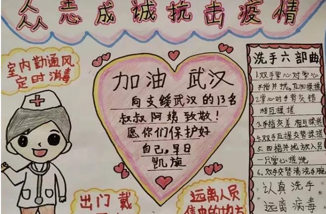 武漢加油中國加油手抄報圖片大全 武漢加油手抄報內(nèi)容