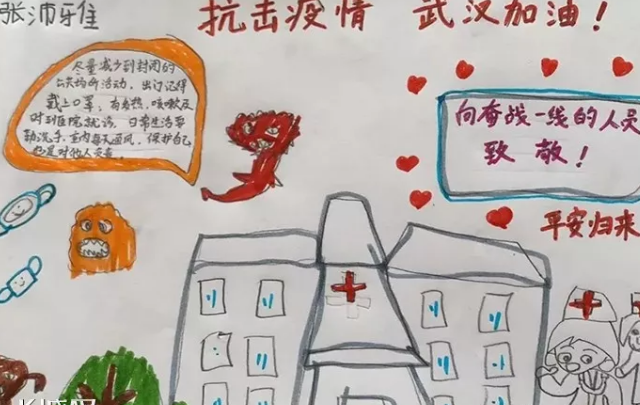 武漢加油中國加油手抄報圖片大全 武漢加油手抄報內(nèi)容