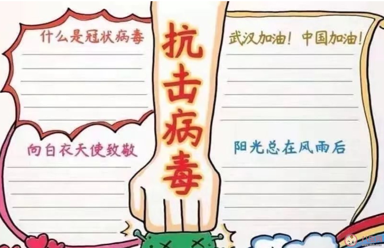 2020武漢加油中國加油手抄報 武漢加油素材內容圖片大全