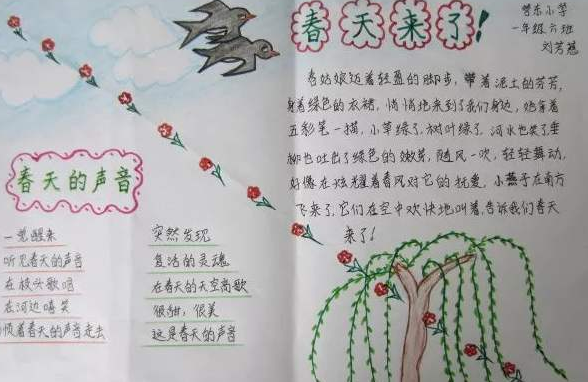 2020春分節氣手抄報圖片 簡單漂亮春分手抄報模板