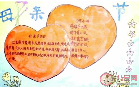 2020小學生母親節手抄報簡單漂亮 2020小學生母親節手抄報圖片模板大全