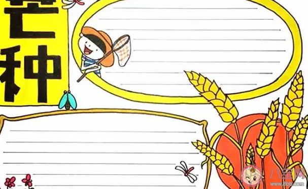 二十四節氣芒種手抄報圖片模板 簡單漂亮的芒種手抄報 二十四節氣芒種手抄報圖片模板 簡單漂亮的芒種手抄報