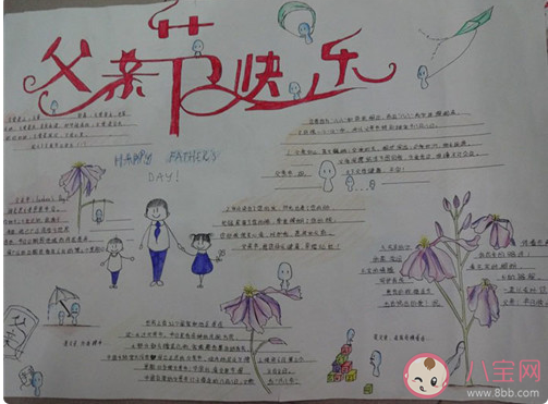 2020父親節感恩父親的手抄報圖片素材 2020關于父親節的手抄報模板圖片 2020父親節感恩父親的手抄報圖片素材 2020關于父親節的手抄報模板圖片