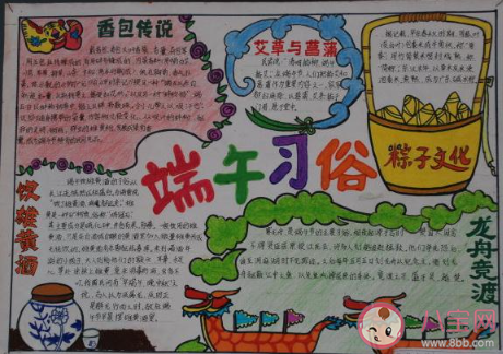 2020小學六年級端午節手抄報怎么做 2020小學生端午節簡單好看手抄報賞析
