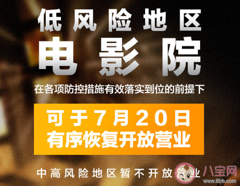 7月20低風險地區電影院開業是真的嗎 哪些是低風險地區