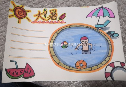 2020大暑節氣手抄報大全 簡單好看大暑手抄報模板