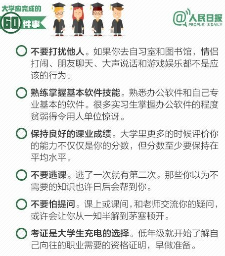 大學要做哪些有意義的事情 大學應該完成的60件事