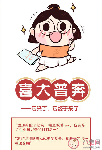 收到錄取通知書的表情大賞 收到錄取通知書的心情感慨