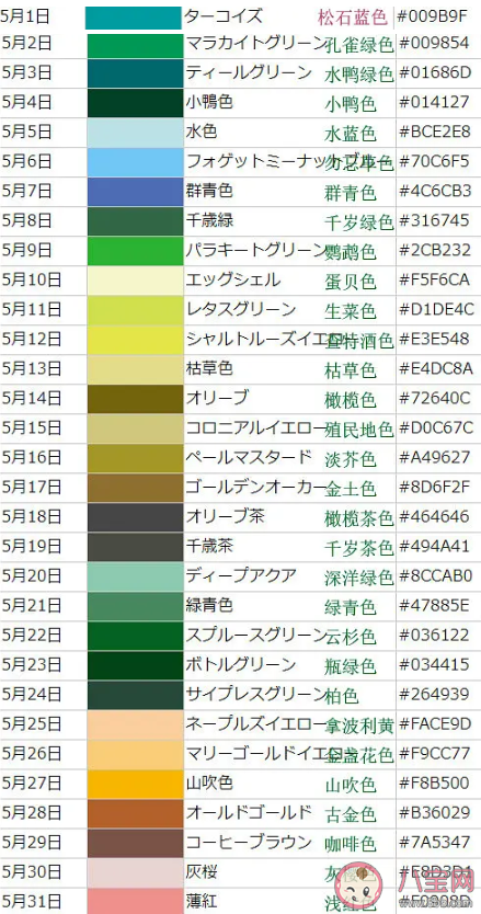 原來生日也可以有顏色是什么意思 日本的365天“誕生色”測(cè)試鏈接分享