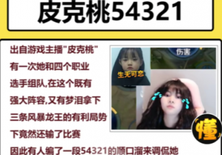 皮克桃54321是什么意思什么梗 皮克桃梗出處來源是哪里