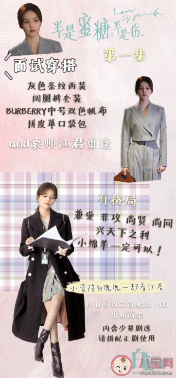 《半是蜜糖半是傷》劇中人物服裝穿搭 同款衣服造型穿搭盤點