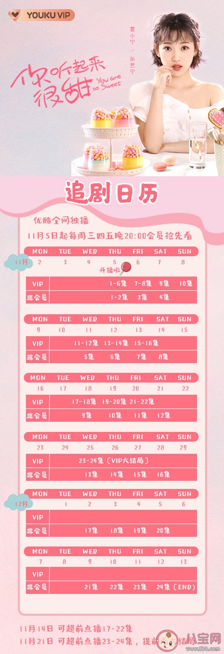 《你聽起來很甜》追劇日歷 《你聽起來很甜》更新時間表
