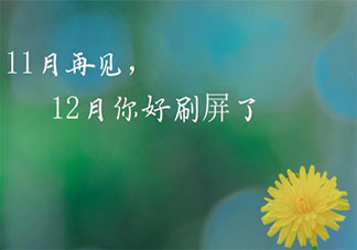 2020十一月再見十二月你好圖片說說 11月再見12月你好優(yōu)美句子配圖