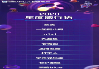 2020年度百度流行語流行語榜單匯總 2020年有哪些流行語火了
