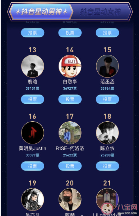 2021抖音星動之夜在哪投票 抖音星動之夜候選名單大全 2021抖音星動之夜在哪投票 抖音星動之夜候選名單大全