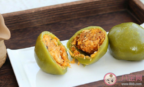 咸蛋黃肉松餡青團怎么做 青團簡單美味做法食譜