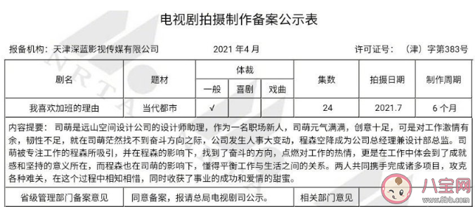 《我喜歡加班的理由》講述了什么故事 我喜歡加班的理由什么時候開機