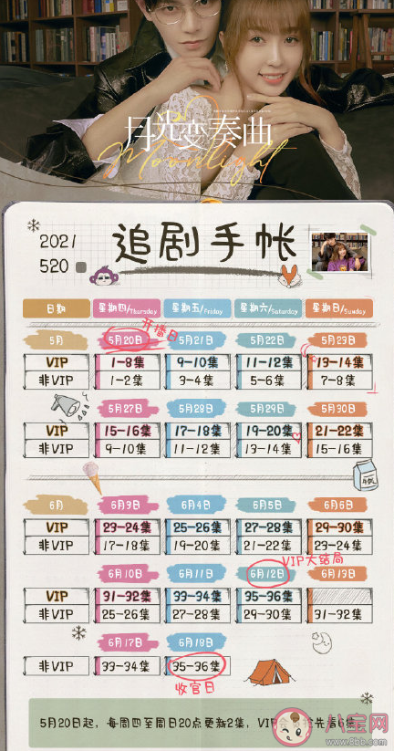 《月光變奏曲》每周幾天更新《月光變奏曲》更新時間表