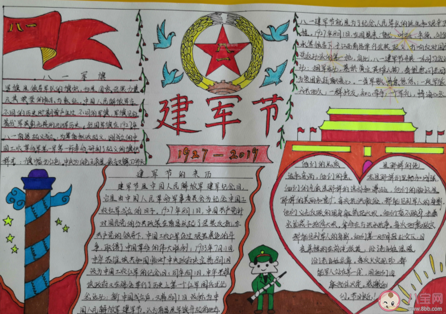 建軍94周年手抄報(bào)圖片內(nèi)容大全 建軍94周年手抄報(bào)模板